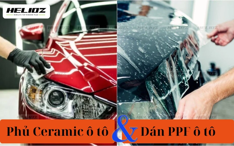 So sánh giữa phương pháp dán PPF và Ceramic phủ cho xe ô tô